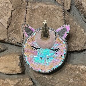 NWOT Adorable unicorn sequin purse hand bag